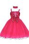 Organza Empire Taille Mini Blumenmädchenkleid mit Schmetterlingsknoten mit Applike