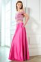 Ärmelloses A-Line Prinzessin Abendkleid aus Satin mit Reißverschluss