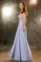 Schaufel-Ausschnitt Natürliche Taile Prinzessin A-Linie Bodenlanges Abendkleid