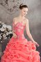 Duchesse-Linie Spaghetti Träger Quinceanera Kleid mit Applikation mit Rüschen