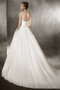 Auffällig Prinzessin Tüll Brautkleid mit Tasche aus Satin