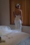 Tüll Plissiertes Extravagantes Modern Brautkleid mit tiefem V-Ausschnitt