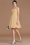 Chiffon A-Line Prinzessin Mini Brautjungfernkleid mit natürlicher Taille