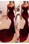Samt Plissiertes Stilvolles Ballkleid mit Herz-Ausschnitt mit Reißverschluss