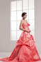 Pick Up Ärmelloses Duchesse-Linie Quinceanera Kleid mit Blume mit Applikation