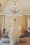 Tüll Dreiviertel Länge Ärmeln Bateau Romantisches Brautkleid mit Bordüre