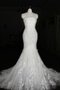 Meerjungfrau Spaghetti Träger Ärmelloses Brautkleid mit Bordüre aus Spitze