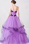 Chiffon Schulterfreier Ausschnitt Duchesse-Linie Quinceanera Kleid aus Satin mit Applike