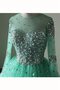 Organza Reißverschluss Spitze Quinceanera Kleid mit Perlen mit Bordüre