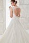 A Linie Juwel Ausschnitt Vintage Romantisches Extravagantes Brautkleid