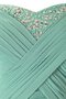 Herz-Ausschnitt Natürliche Taile Etui Brautjungfernkleid mit kreuz ohne Ärmeln
