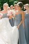 Ärmellos A-Line Prinzessin Bodenlanges Brautjungfernkleid mit Herz-Ausschnitt