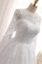 Perlenbesetztes Paillettenbesetztes Elegantes Brautkleid mit Applike mit Knöpfen