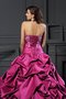 Duchesse-Linie Satin Sittsames Bodenlanges Quinceanera Kleid mit Applikation