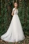 Reißverschluss Modisch Natürliche Taile Luxus Brautkleid aus Spitze