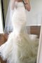 Meerjungfrau Reißverschluss Geschichtes Ärmellos Romantisches Brautkleid