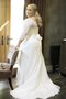Dreiviertel Länge Ärmeln XXL Prächtiges Brautkleid mit Bordüre mit Gürtel