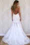 Ärmellos Strand Herz-Ausschnitt Sexy Brautkleid mit Bordüre
