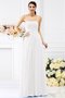 A-Line Reißverschluss Anständiges Bodenlanges Brautjungfernkleid mit Plissierungen