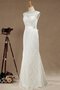 Meerjungfrau Reißverschluss Prächtiges Konservatives Brautkleid mit Schaufel Ausschnitt