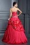 Trägerlos Taft Bodenlanges Quinceanera Kleid mit Applike mit Rücken Schnürung