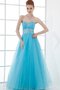 Perlen A-Linie Ärmellos Satin Quinceanera Kleid