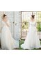A-Line Plissiertes Stilvolles Konservatives Brautkleid aus Tüll