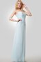 Etui Chiffon Trägerloser Ausschnitt Luxus Brautjungfernkleid mit Gürtel
