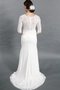 Spitze Reißverschluss Juwel Ausschnitt Vintage Elegantes Brautkleid