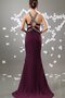 Meerjungfrau Stil Spaghetti Träger Chiffon Ärmelloses Abendkleid mit Perlen