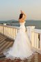 Beach Stil Kapelle Schleppe Sittsames Brautkleid mit Blume ohne Träger