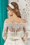 A-Line Spitze Bodenlanges Brautkleid mit Applike mit Schmetterlingsknoten