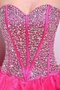 Duchesse-Linie Perlenbesetztes Natürliche Taile Stilvolles Quinceanera Kleid mit Rüschen