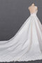 Glamourös Ewiges Herz-Ausschnitt Brautkleid mit Bordüre ohne Ärmeln