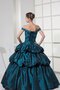 Duchesse-Linie Pick Up Spaghetti Träger Quinceanera Kleid mit Applike mit Rücken Schnürung