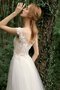 Schaufel-Ausschnitt Funkelnd Spitze Prinzessin Brautkleid mit Natürlicher Taille