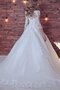 Bootsförmiger Ausschnitt Prächtiges Bodenlanges Brautkleid aus Spitze aus Tüll