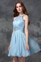 Prinzessin Ärmelloses Normale Taille Schaufel-Ausschnitt Cocktailkleid aus Chiffon