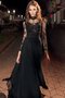 A Linie Klassisches Drapiertes Extravagantes Ballkleid mit Applike