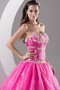 Plissiertes Gerüschtes Duchesse-Linie Herz-Ausschnitt Quinceanera Kleid mit Applike