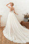 V-Ausschnitt Tüll A-Line Schlussverkauf Brautkleid mit Natürlicher Taille