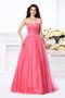 Drapiertes Perlenbesetztes Satin Normale Taille Quinceanera Kleid ohne Ärmeln