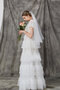 Ewiges Leuchtenden Anständiges Brautkleid mit Bordüre mit Reißverschluss