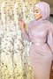 Meerjungfrau Unglaublich Schaufel-Ausschnitt Abendkleid mit Applike mit Sweep Zug