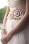 Rückenfreies Perlenbesetztes Tüll Prächtiges Brautkleid mit Plissierungen