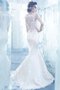 Meerjungfrau Stil Schlüsselloch Rücken Sweep Zug Normale Taille Brautkleid mit Blume