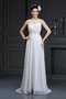 Reißverschluss Ärmellos Kapelle Schleppe Chiffon Empire Taille Brautkleid