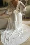 Hübsch A-Line Bodenlanges Brautkleid mit Gürtel mit Schleife
