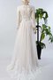A-Line Schaufel-Ausschnitt Tüll Ewiges Elegantes Brautkleid
