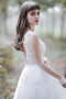 Wunderschönen V-Ausschnitt Tüll Romantisches Brautkleid mit Reißverschluss